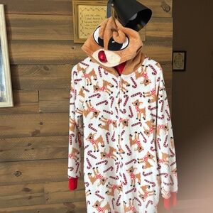 Reindeer and Candy Cane Onesie